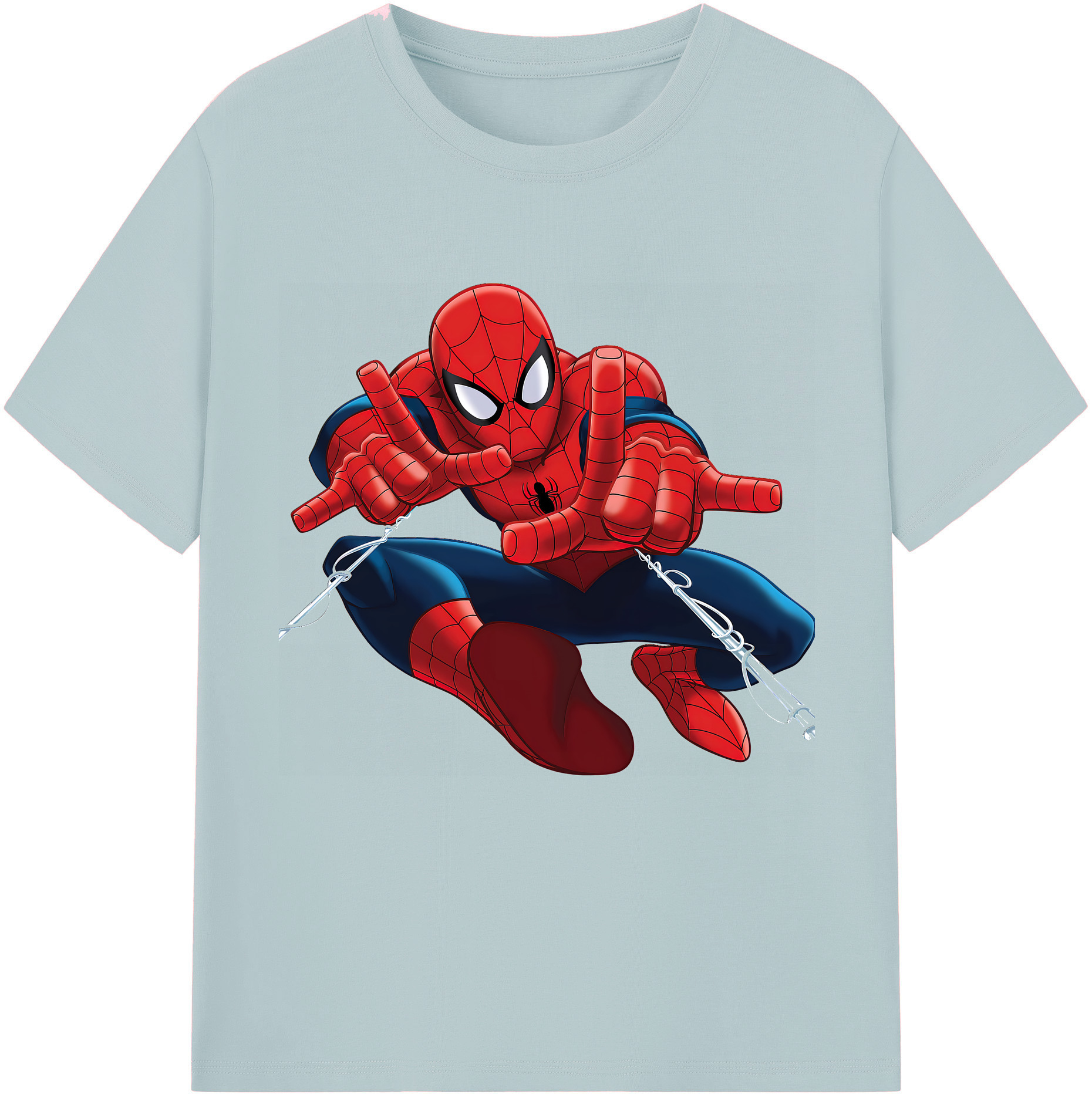 （画像用） Spider Man スパイダーマン 綿100％半袖Tシャツ（フロントプリント）